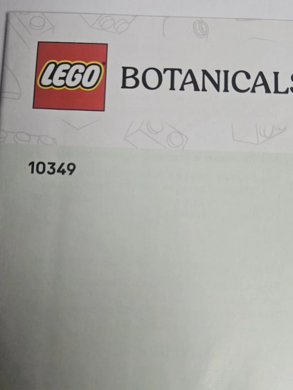Yellow LEGO Botanicals Happy Plants building set number 10349 BOOK ONLY